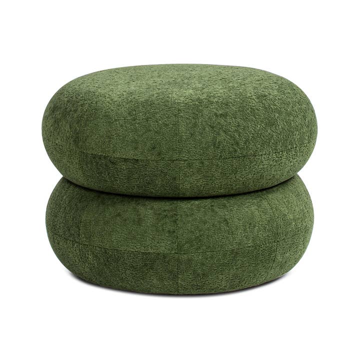 Jennifer Taylor Home - Wholesale Ottoman - Nest 19.5" Low Round Upholstered Ottoman Chenille