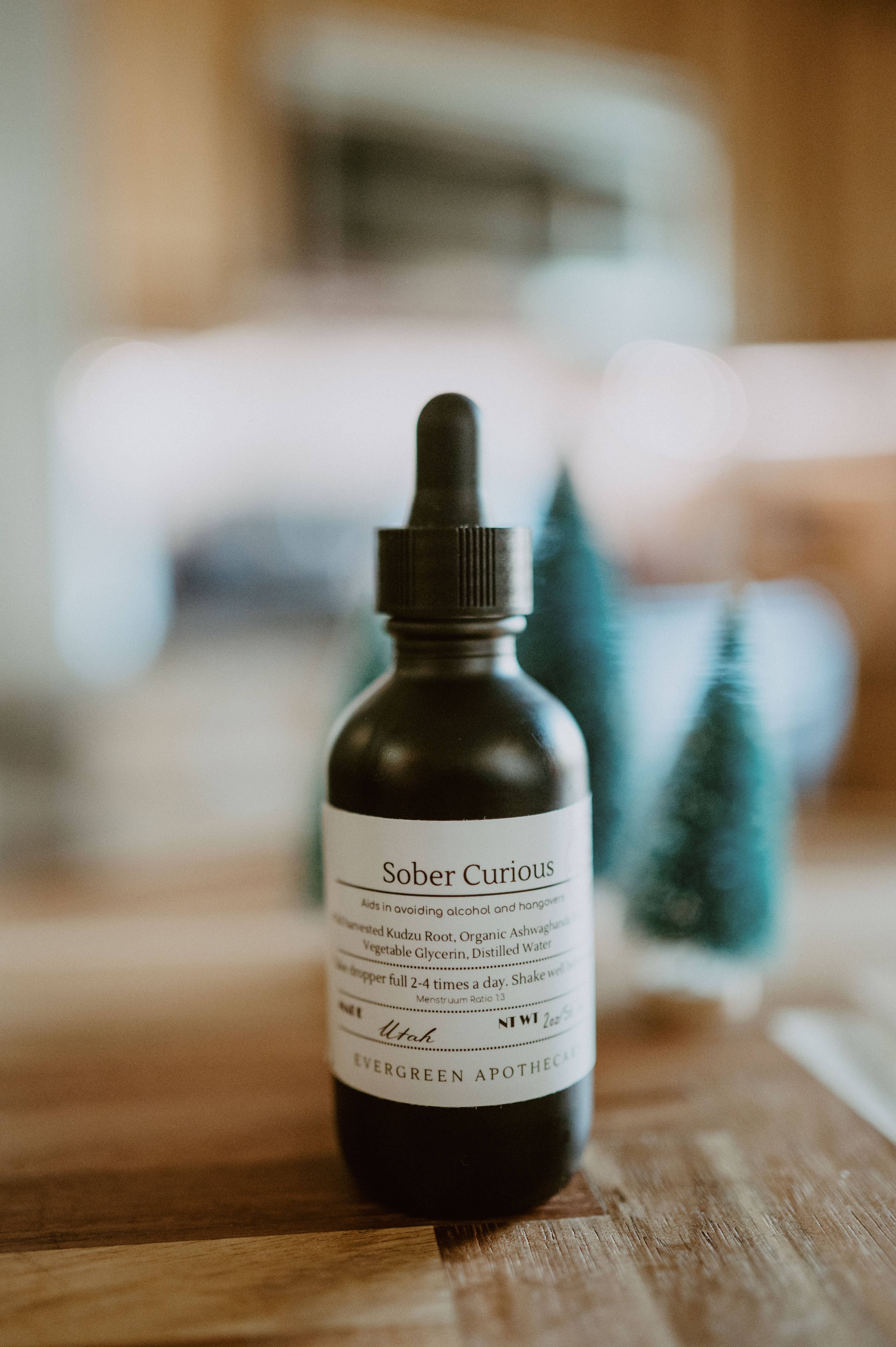 Evergreen Apothecary - Wholesale Tincture - Sober Curious Tincture, Alcohol Free, 2oz 2