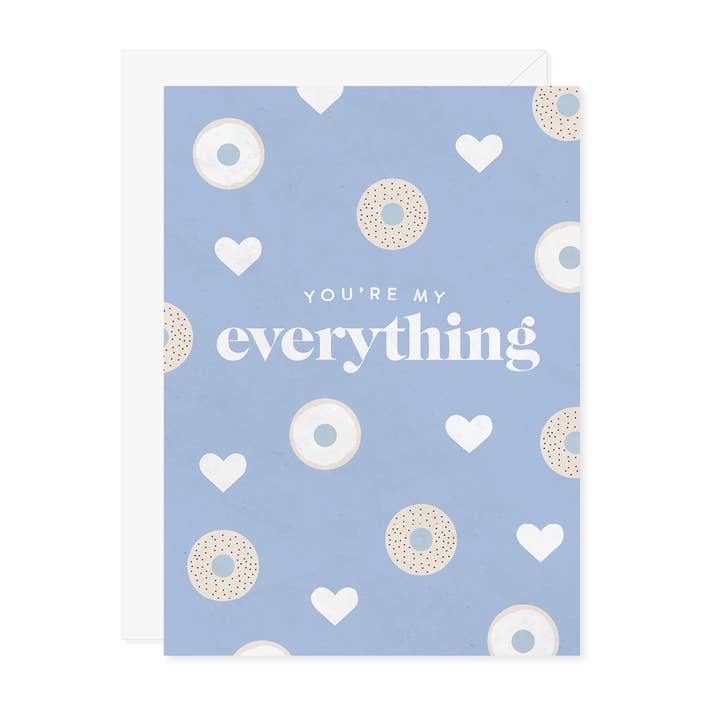 You're My Everything Bagel Greeting Card for wholesale by Carmela & Co.