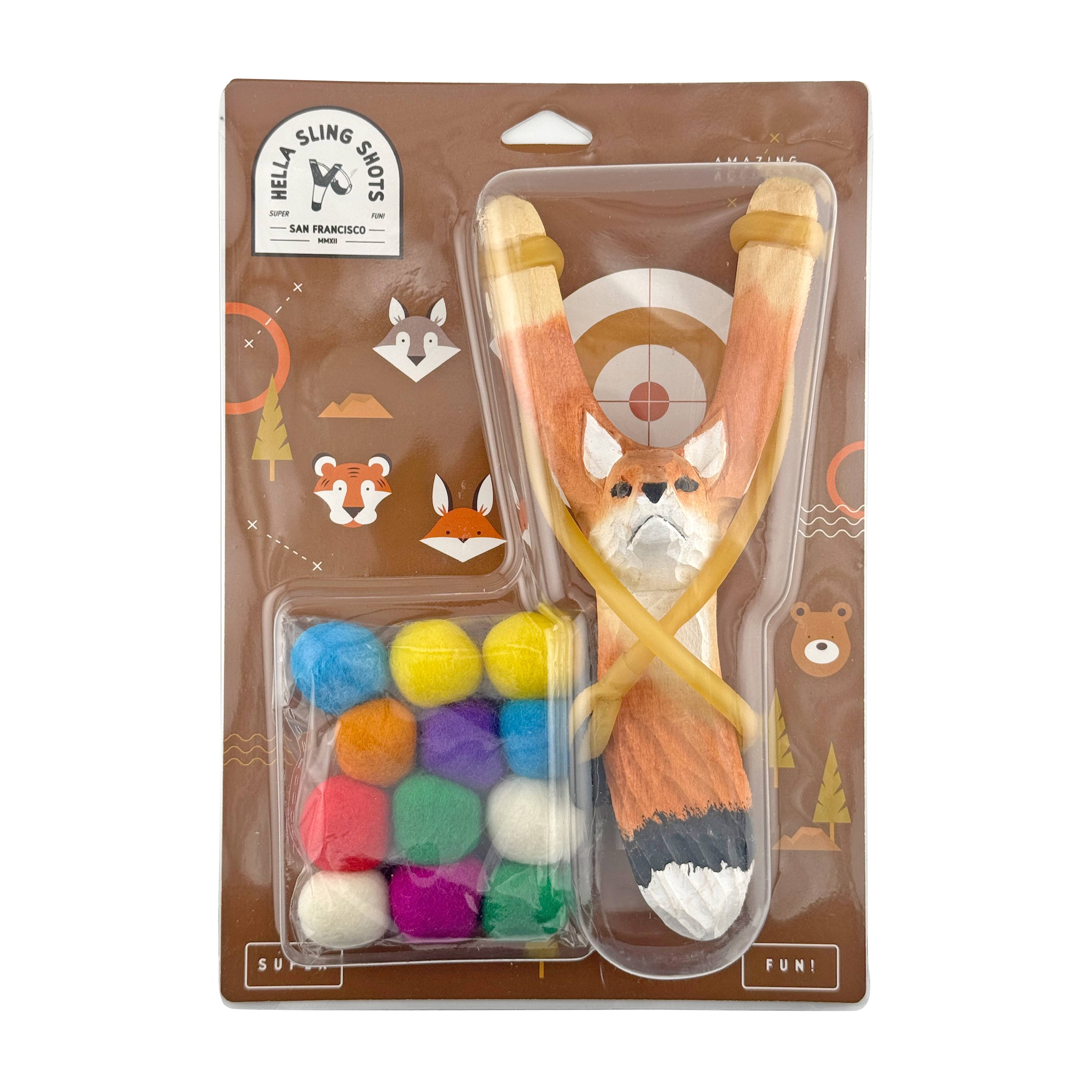 Hella Slingshots - Wholesale Slingshot - Kids - Fox Slingshot + Felt Ammo2