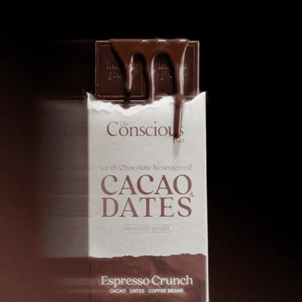 The Conscious Bar – Engroshandel Chokoladebar – Daddelsødet mørk chokolade - Espresso Crunch9