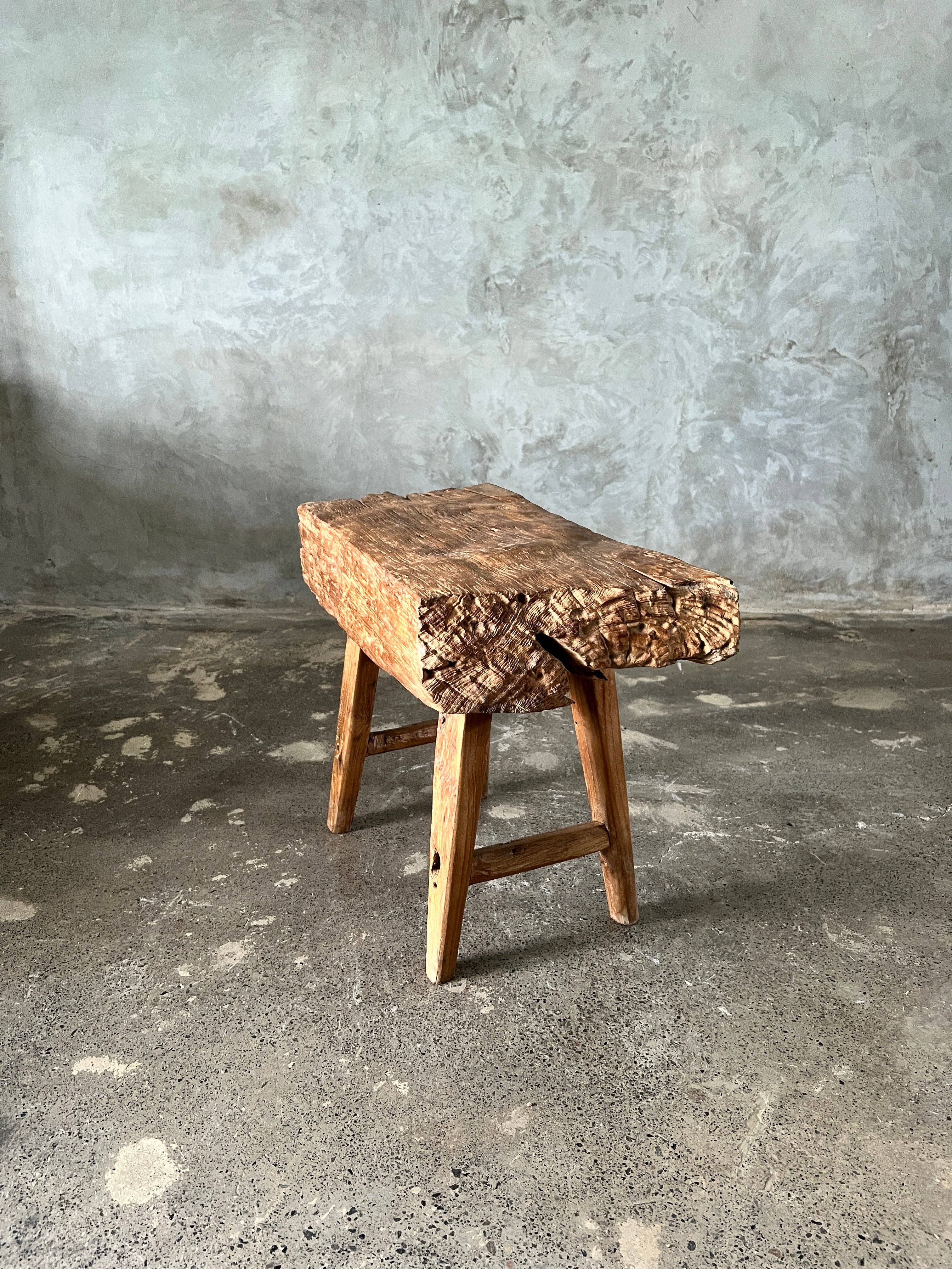 Office Objets - Wholesale Bench - Small organic bench in blonde Asian teak with four legs - Sepuluh46