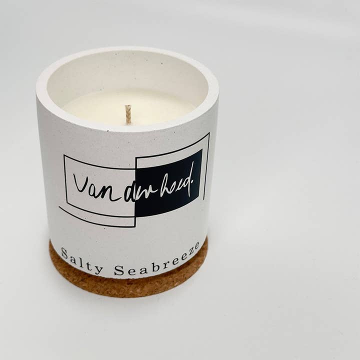 Salty Seabreeze - scented candle, 100% handmade for wholesale by Van der hoed