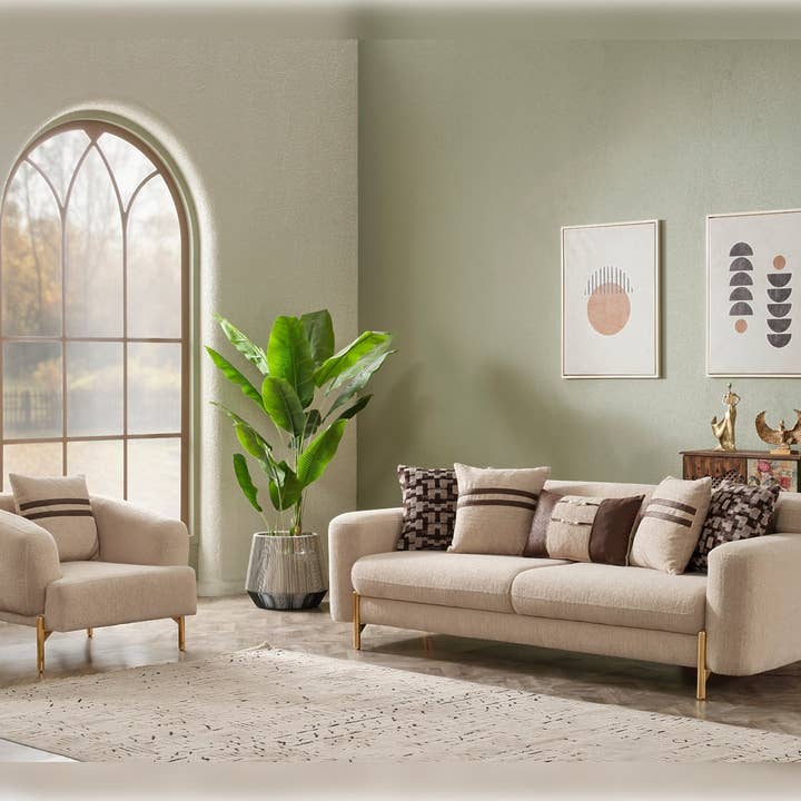 Beige Divano fisso Shelby beige in vendita all'ingrosso su Faire