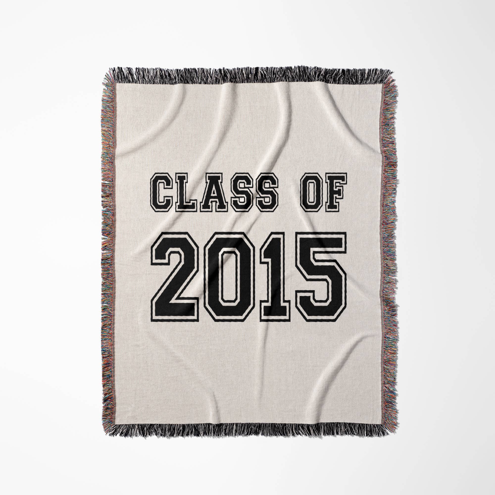 3dRose - Wholesale Throw Blanket - 3dRose, Class of 2015 - Graduation gift - graduate graduating high school university or college grad black, Blanket