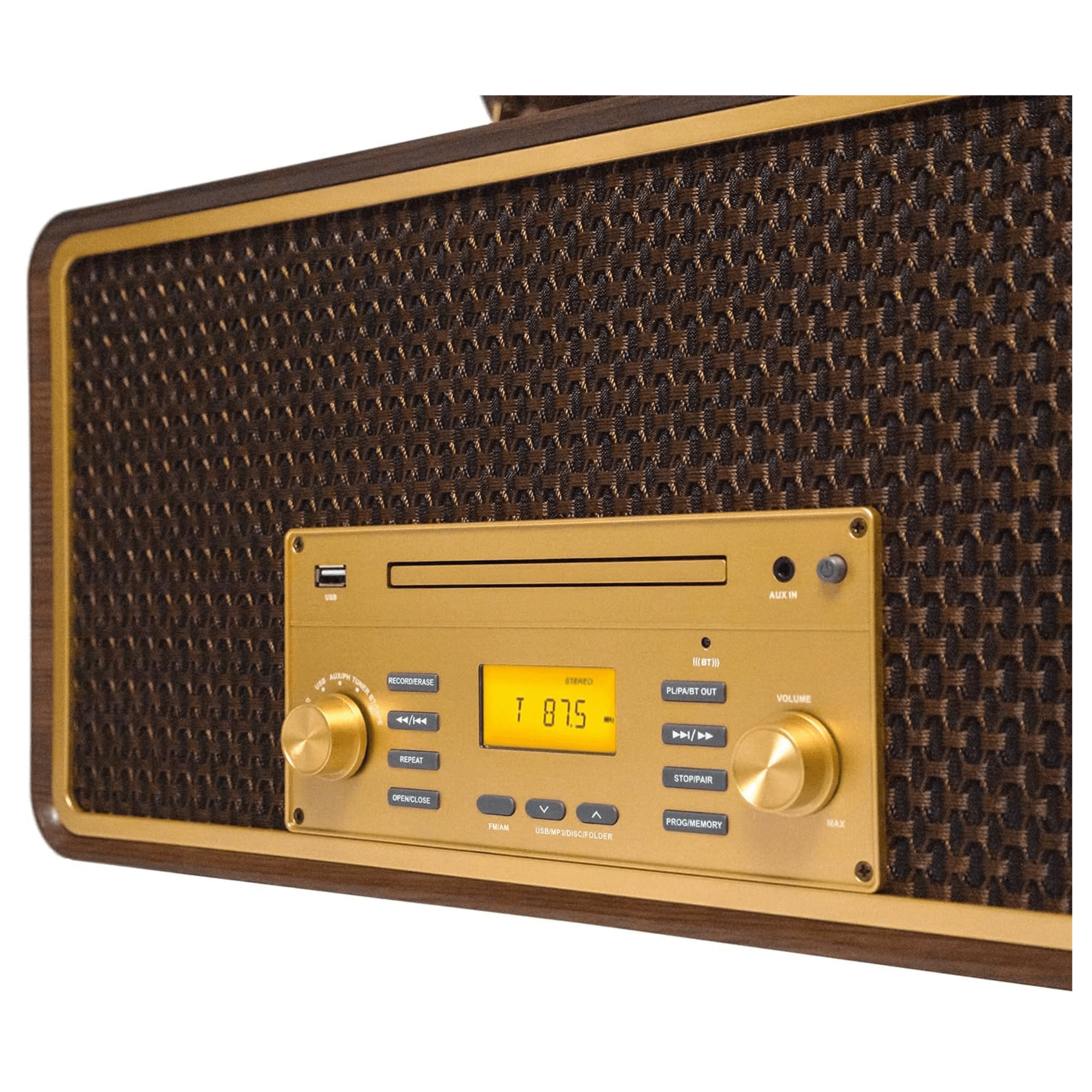 JupiterGear Home - Wholesale Speakers - Victor Monument 8-in-1 Wood Music Center w 3-Speed Turntable22