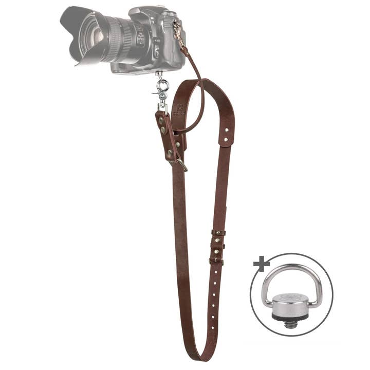 Single Camera Strap Brown for wholesale by Coiro
