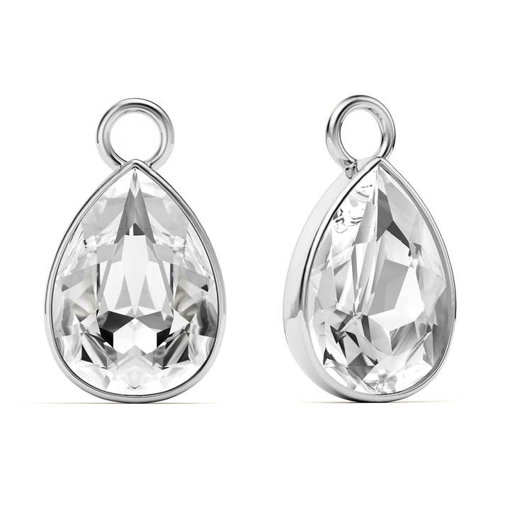Pendentes Misturadores Statement Teardrop com Cristal Transmente|2-4030-RCLR por atacado de My Jewellery Story