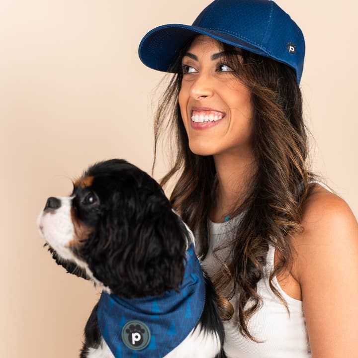 Pawsbury Lane - Wholesale Pet Bandana - Dog - Matching Pet and Owner: Baseball Cap + Pet Bandana - Blue