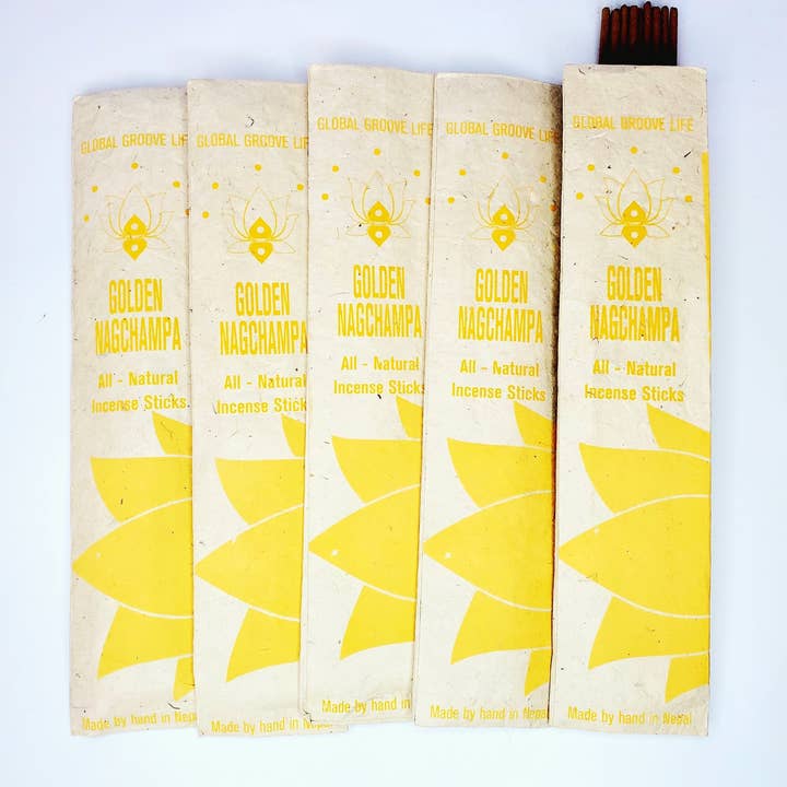 Global Groove Life – Großhandel Räucherwerk – Nag Champa Räucherstäbchen, handgerollt, 10 Stück