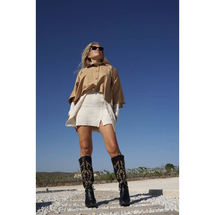 Moonrise - Venta al por mayor Botas cowboy - Mujer - Nemonic 2354 botas boho leopardo negro
