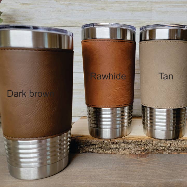 Clack Design - Wholesale Insulated mug/tumbler - Fishing American Flag Leather Tumbler. Bass Fishing