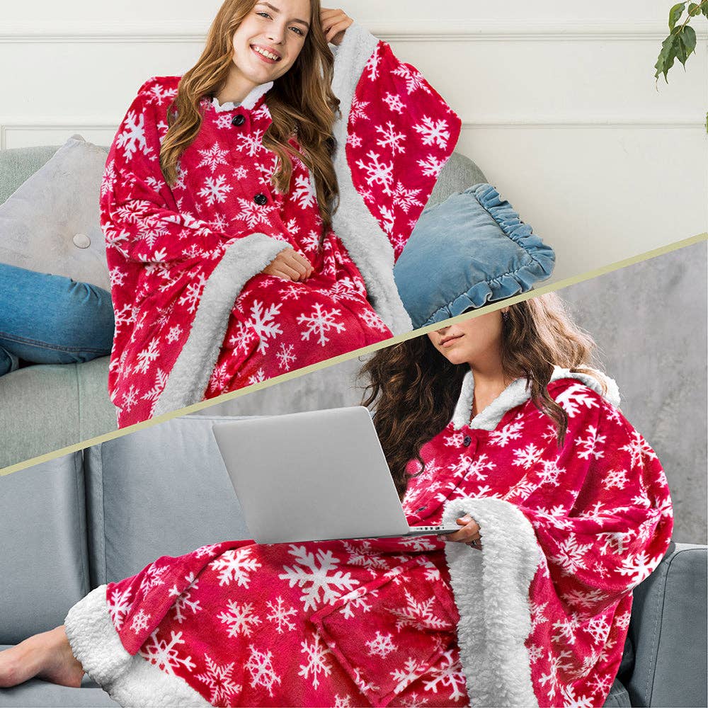 Pavilia – wholesale Poncho – Women's – Angel Wrap Hoodie Sherpa Poncho Blanket153