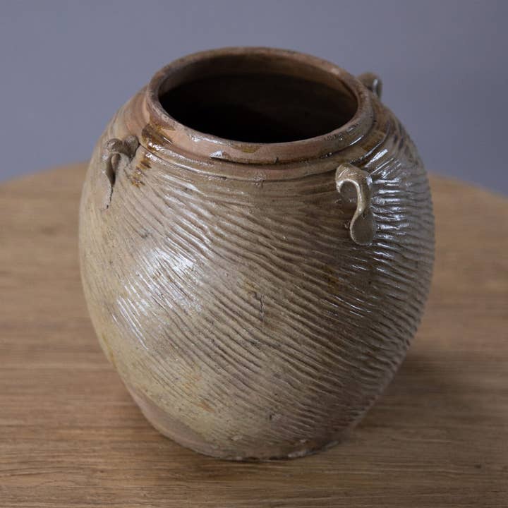 Curated Studio - Wholesale Plant Pot - Vintage Glazed Pot with Ears0