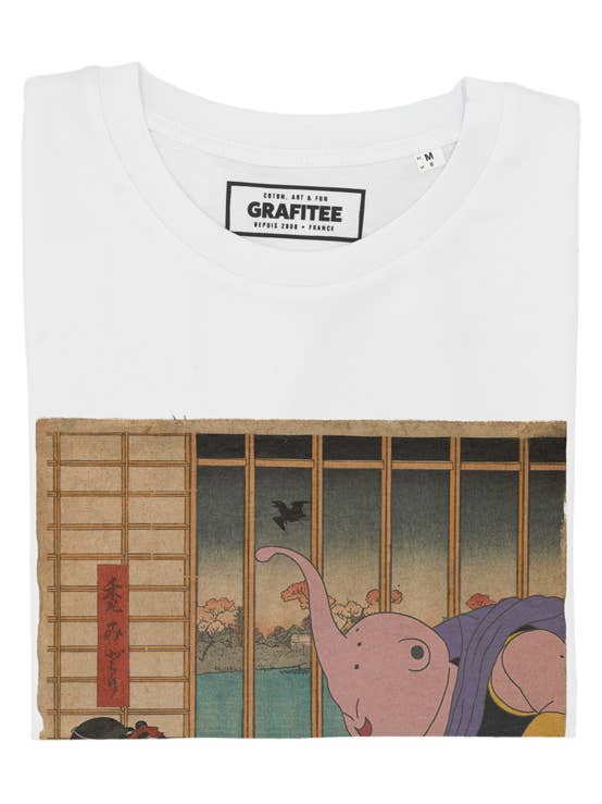 White Meal Time Tee - Buu Manga Print T-Shirt for wholesale on Faire1