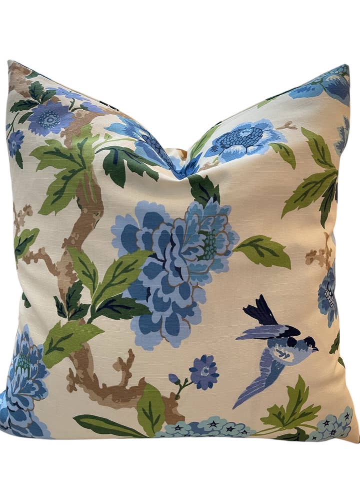 Alexandra Floral Pillow with Feather Insert - Custom for wholesale by Dahlia & Grace pillows