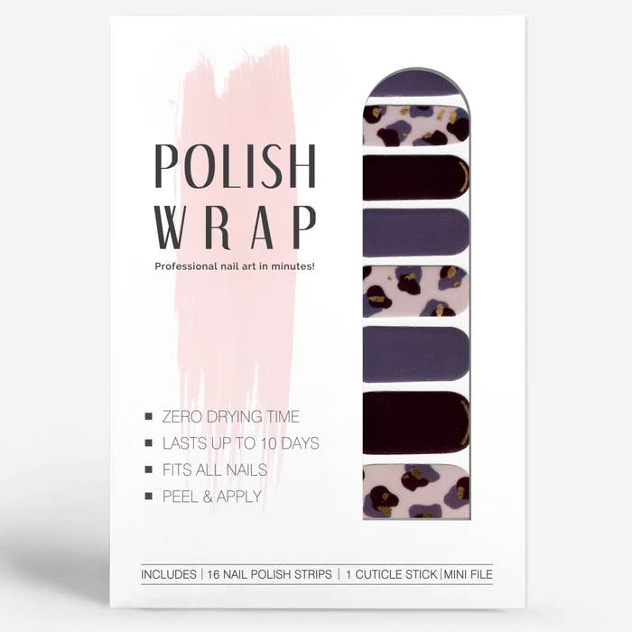 Polish Wrap - Venta al por mayor Decoración/pegatinas de uñas - Leopardo morado