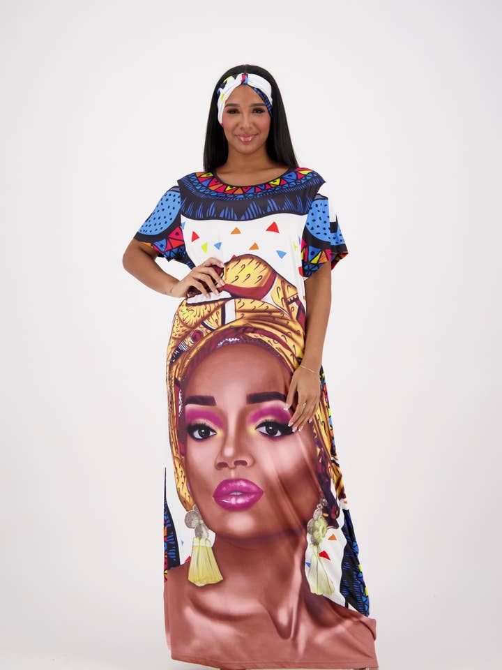 Tribal Border Print Kaftan CH8861 for wholesale by Advance Apparels