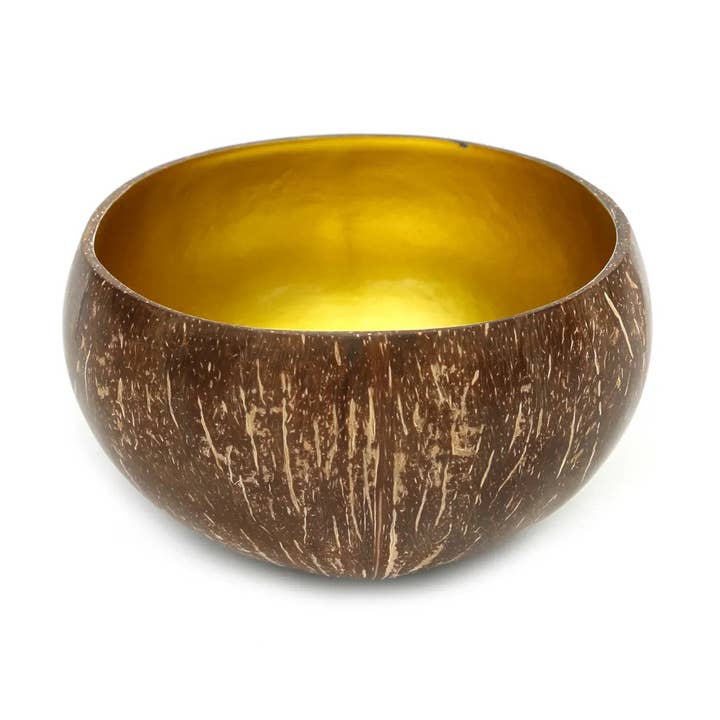 The Coco Food Bowl - Natural Gold for wholesale by Bazar Bizar Living