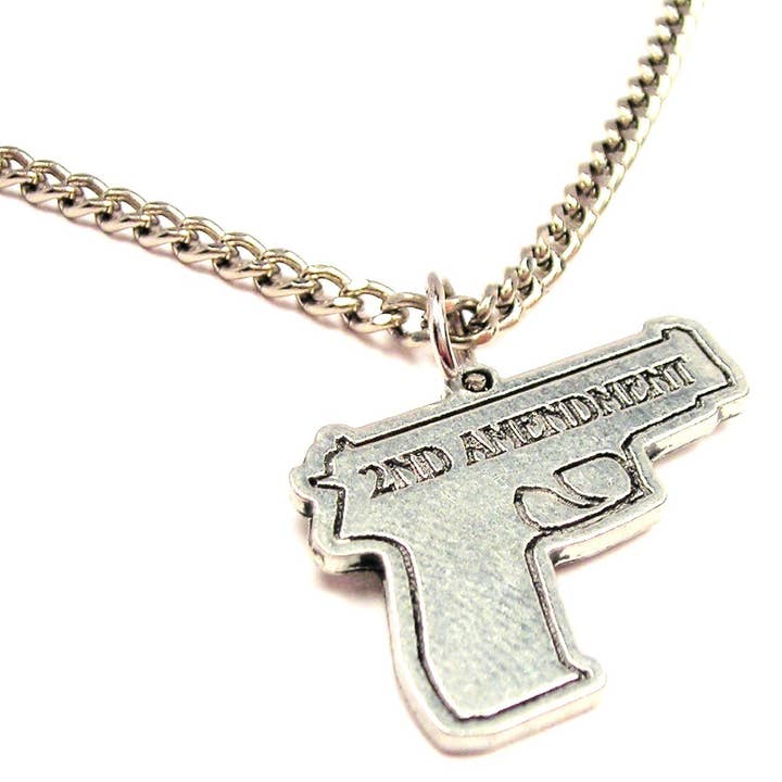 Chubby Chico Charms - Wholesale Pendant/Charm Necklace - Second Amendment Single Charm Necklace