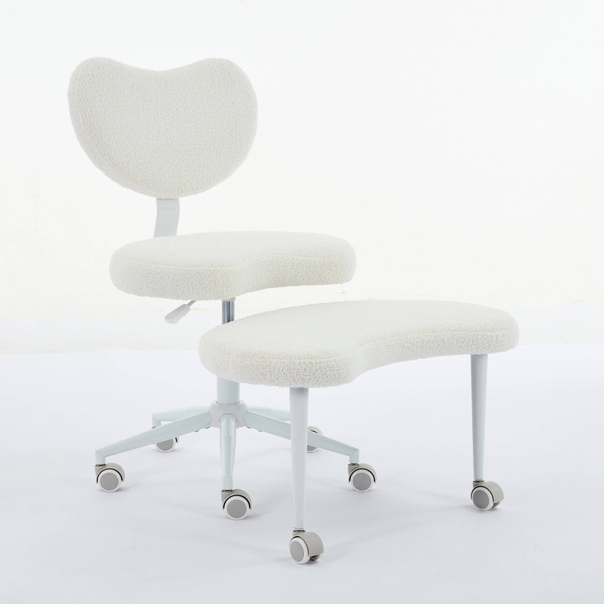 39F Inc. - Wholesale Chair - Meditation Chair Plus with Wheels, Cross Legged Chair, Ivory2