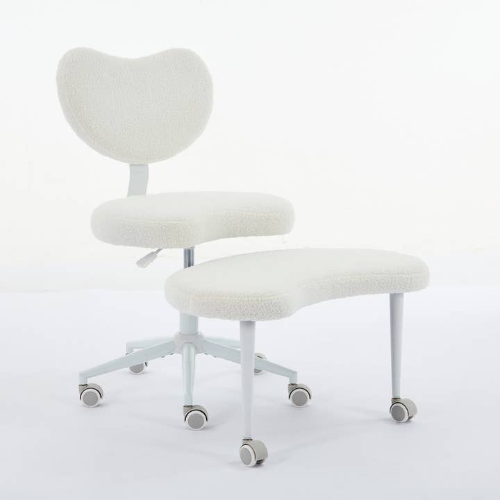 39F Inc. - Wholesale Chair - Meditation Chair Plus with Wheels, Cross Legged Chair, Ivory2