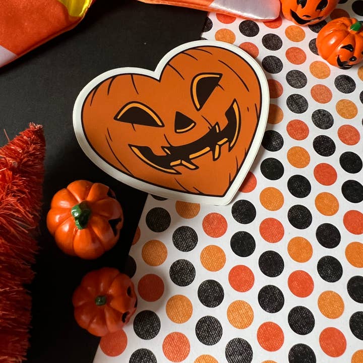 Fox and Brambles - Wholesale Sticker - Jack O’ Lantern Pumpkin Sticker. Halloween