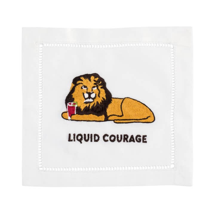 Liquid Courage Cocktail Napkin for wholesale by August Morgan