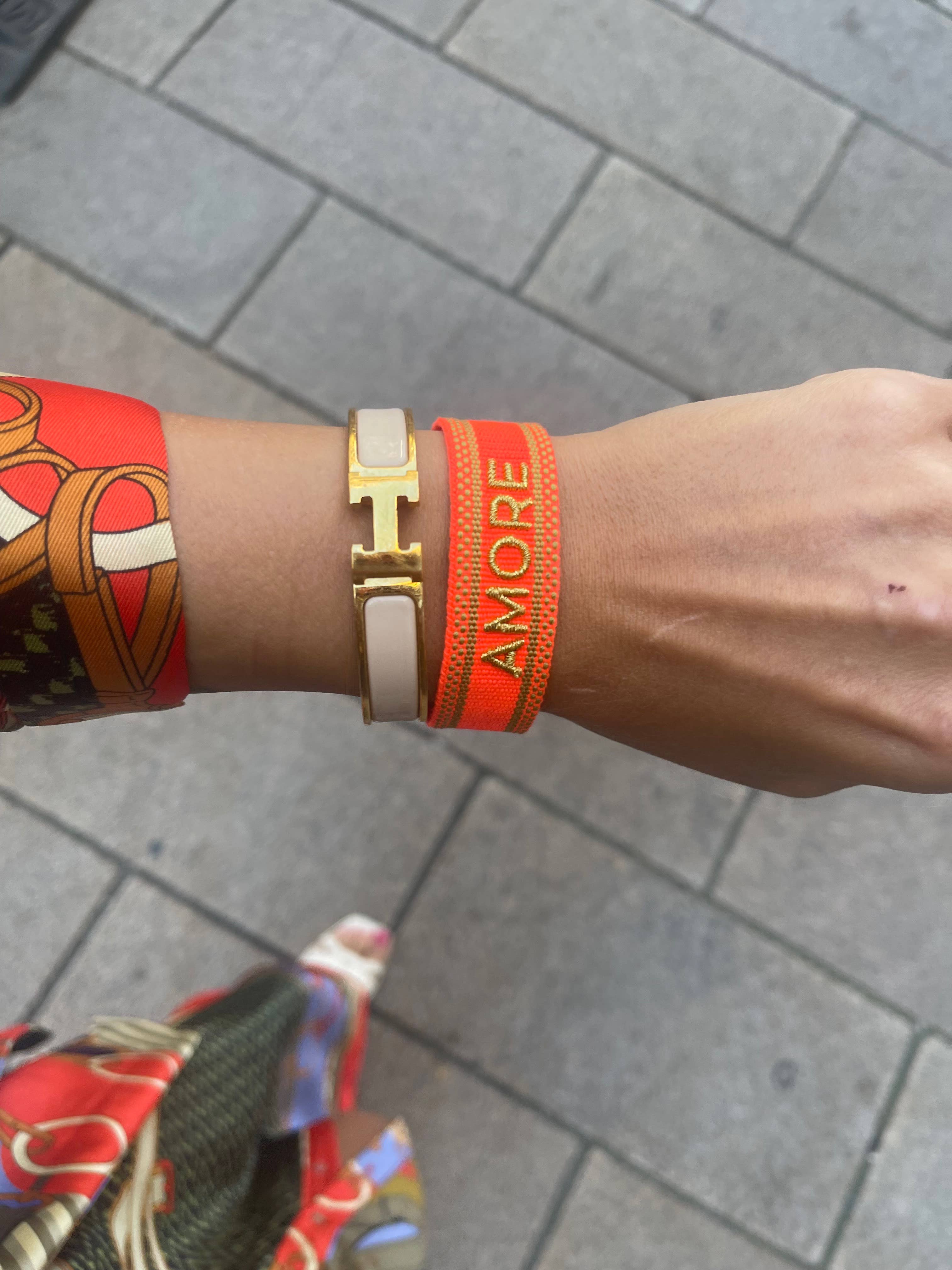 Parsley & Pepper - Wholesale Woven/Braided Bracelet - AMORE statement bracelet woven, embroidered