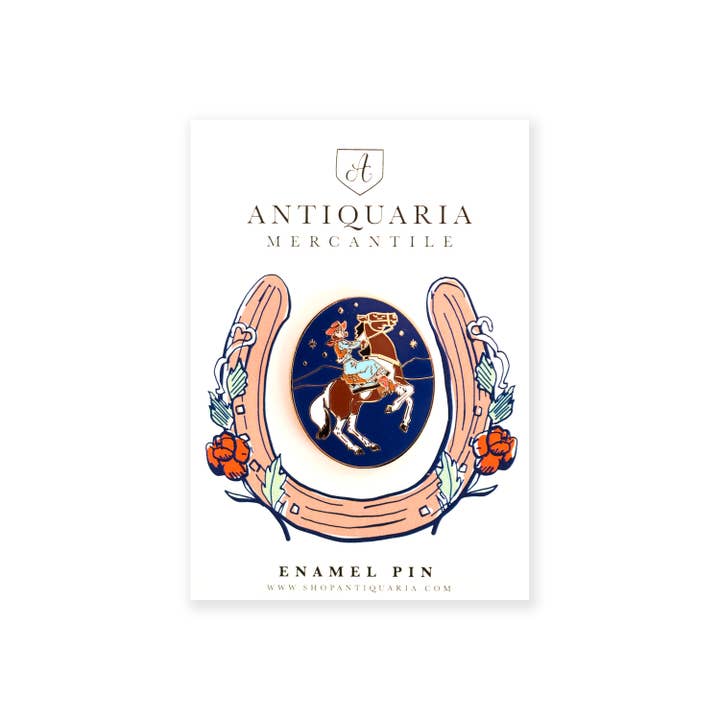 Antiquaria - Wholesale Lapel Pin/Button - Cowgirl Enamel Pin