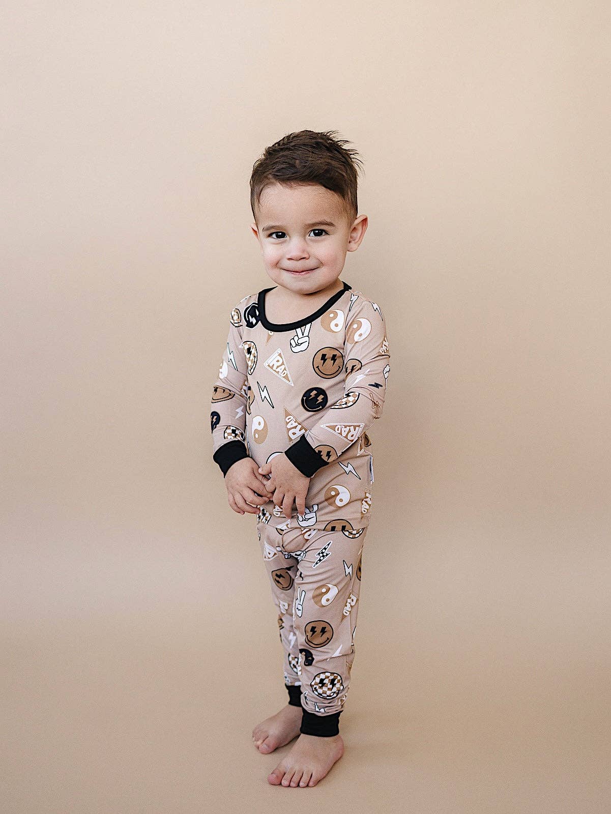 Lucky Panda Kids - Wholesale Lounge Set - Kids - Bamboo Two Piece Set | Latte Rad Vibes5