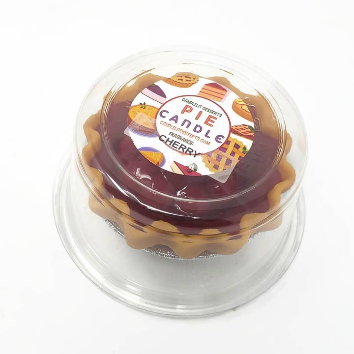 Candlelit Desserts - Wholesale Novelty Candle - 3" Strawberry Pie Candle2