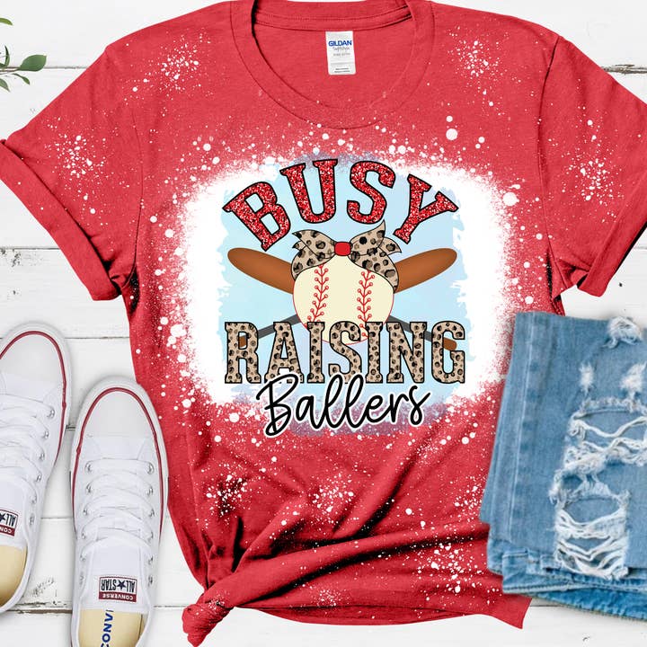 Baseball T- Shirt - Mom - Bleached Shirt - Sports for wholesale by Small Town Southern Chic