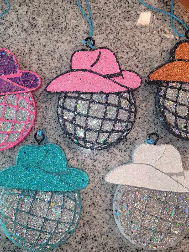 Disco Ball with Hat Freshie for wholesale by Lil Bit Sassy Lush Co