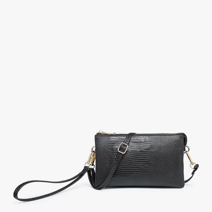Jen & Co. - Wholesale Crossbody Bag - Women's - M013LZ Riley Lizard 3 Compartment Crossbody/Wristlet