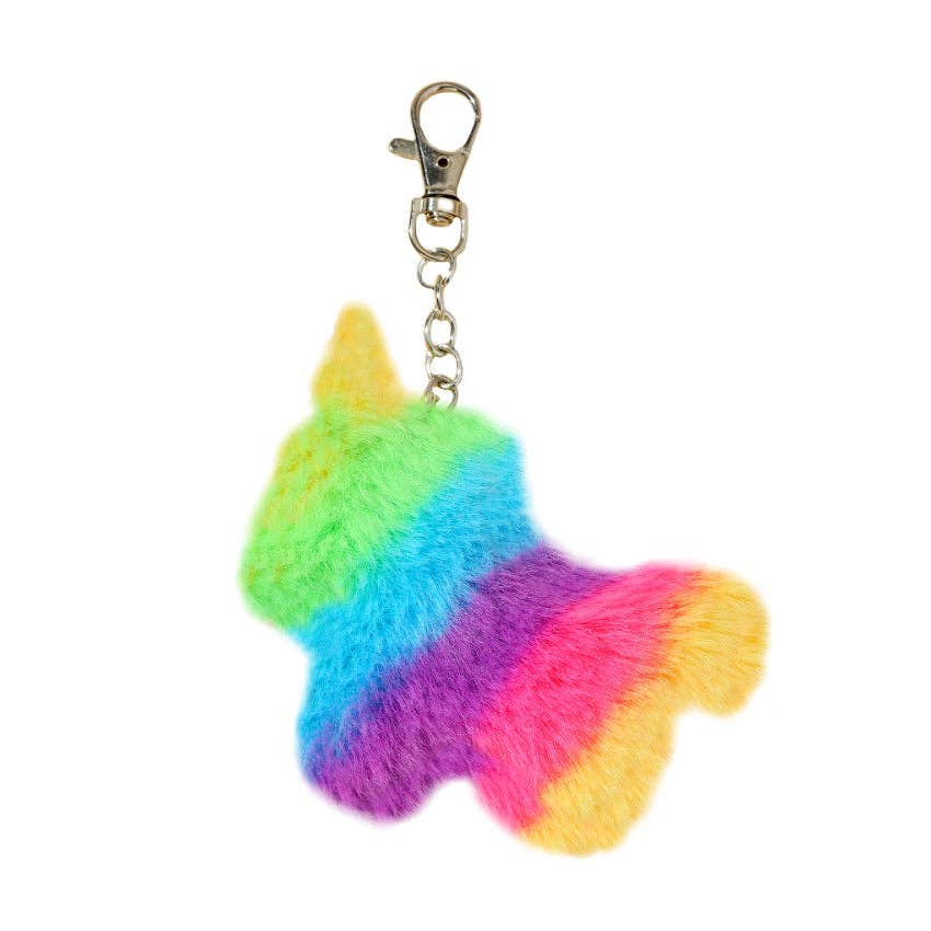 Kleur/A Eenhoorn pluche sleutelhanger met regenboogstreep voor groothandel op Faire1