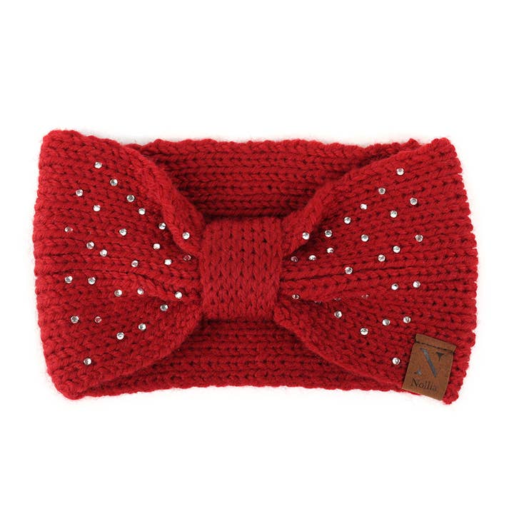 Selini New York - Wholesale Fashion Headband - Women's - Women's Rhinestone Knotted Knit Winter Headband Ear Warmer1