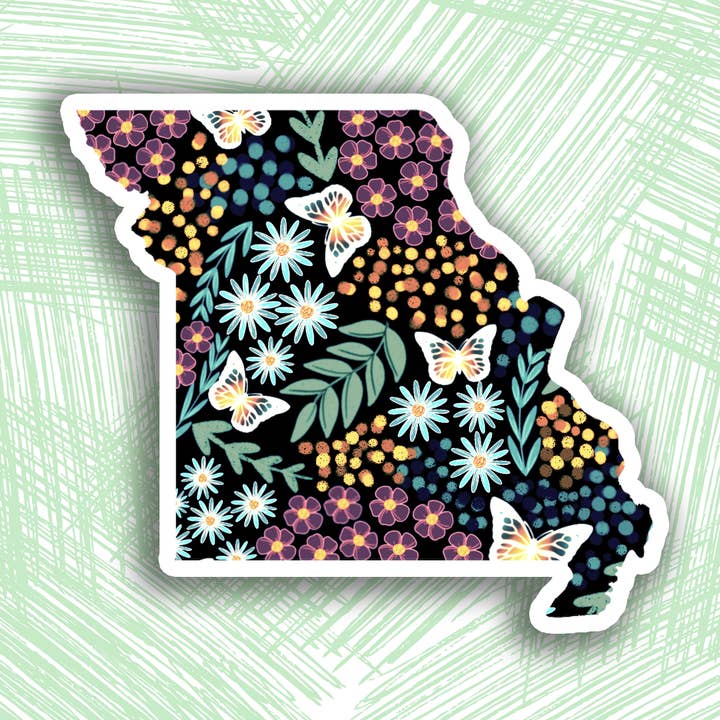 Missouri Floral State Sticker for wholesale by Eve's Art Shop