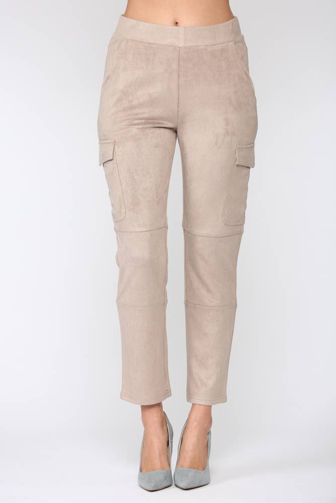 Joh Apparel - Wholesale Pants - Women's - Amber Stretch Suede Cargo Pant5