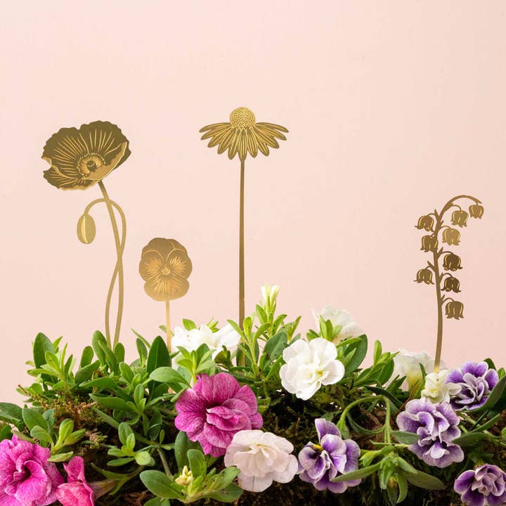 Another Studio - Wholesale Ornament - Brass Blooms Garden, gold home decor, metal flowers