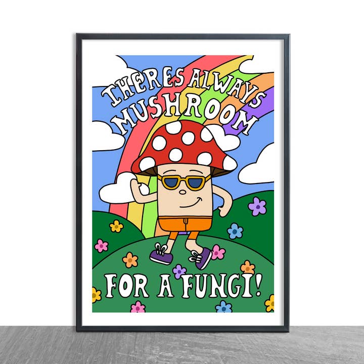 Mushroom fungi print for wholesale by Marblehead