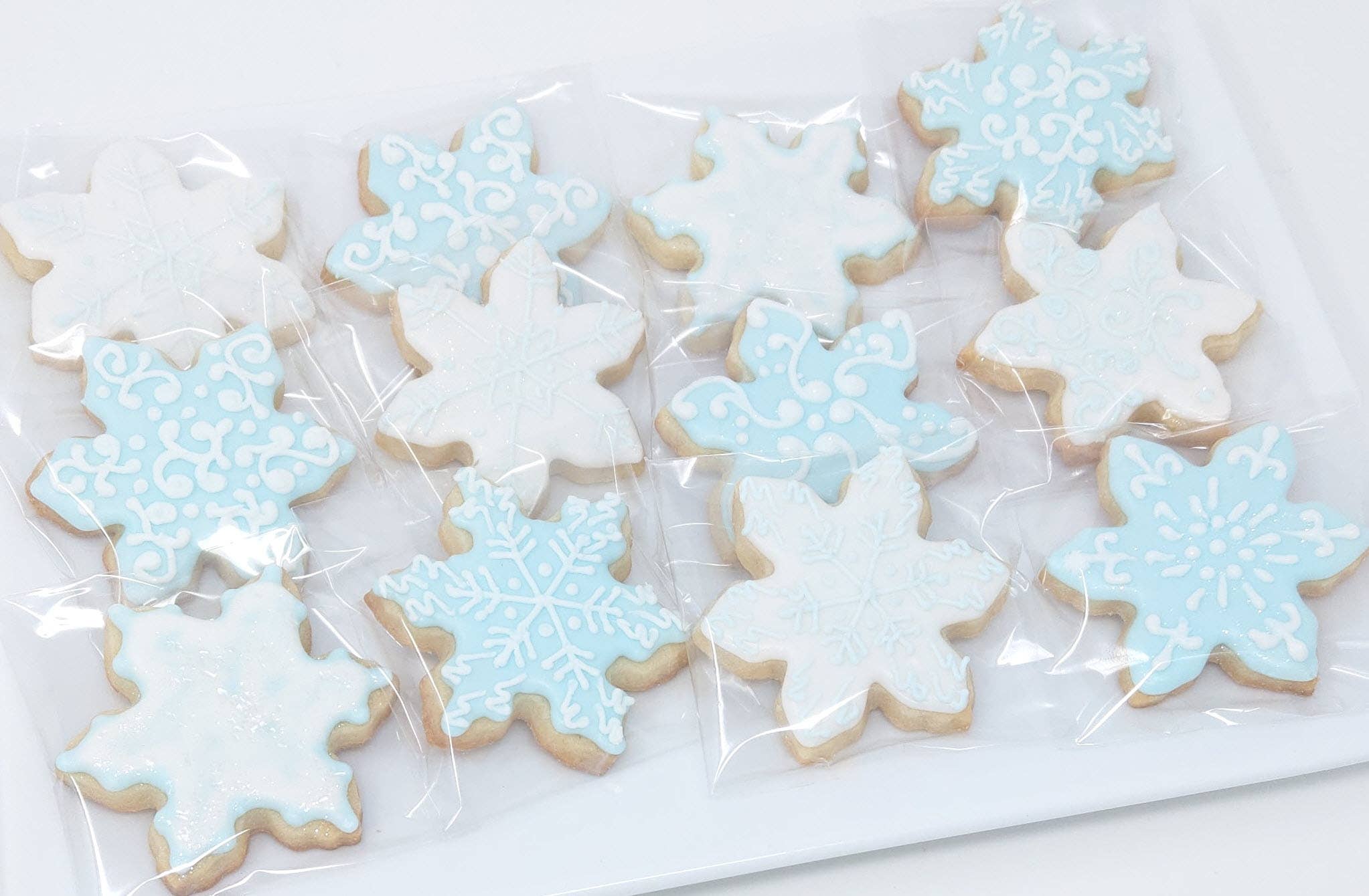 Wild Angel Treats, LLC - Wholesale Cookie - Christmas Snowflake Royal Icing Cookies1