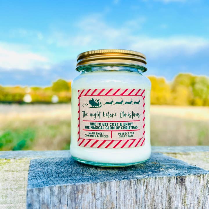 Christmas soy scented candle - Time to get cosy for wholesale by Lollyrocket Candles Limited