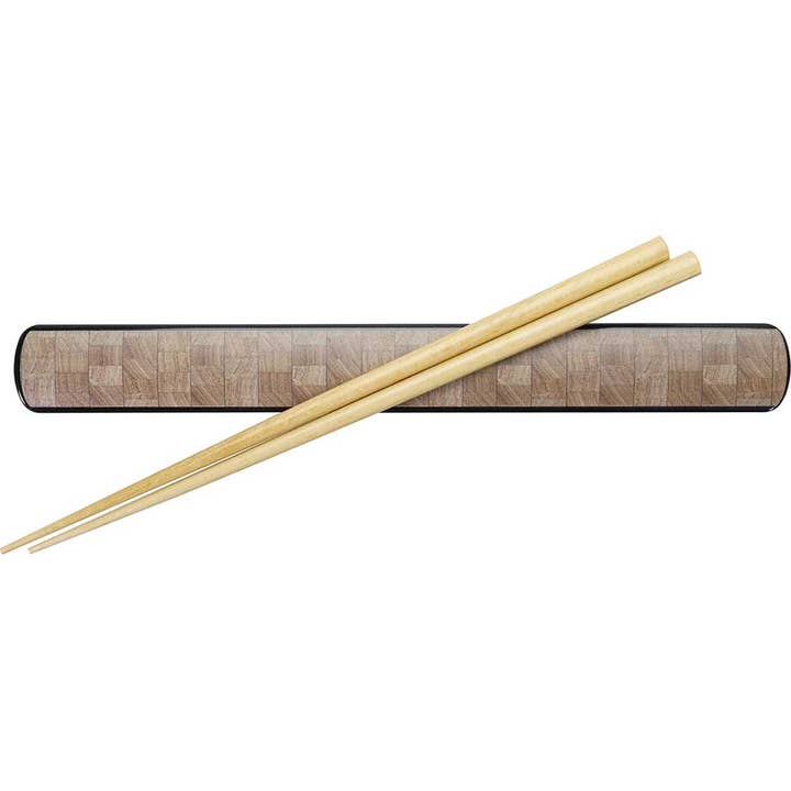 Parquet Woodgrain Box & Chopsticks Set for wholesale by Wholesale Chopsticks