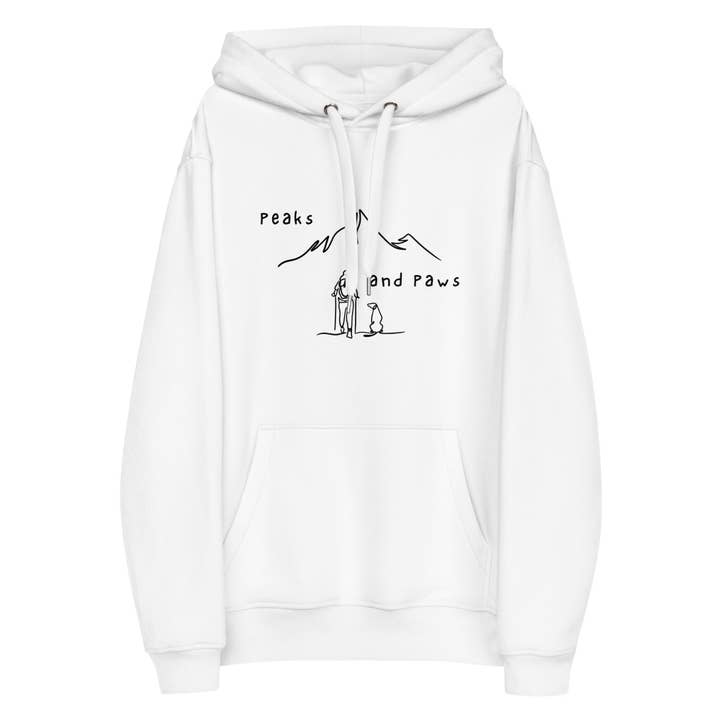Peaks and Paws Premium ekologisk hoodie för wholesale av Wander Trails