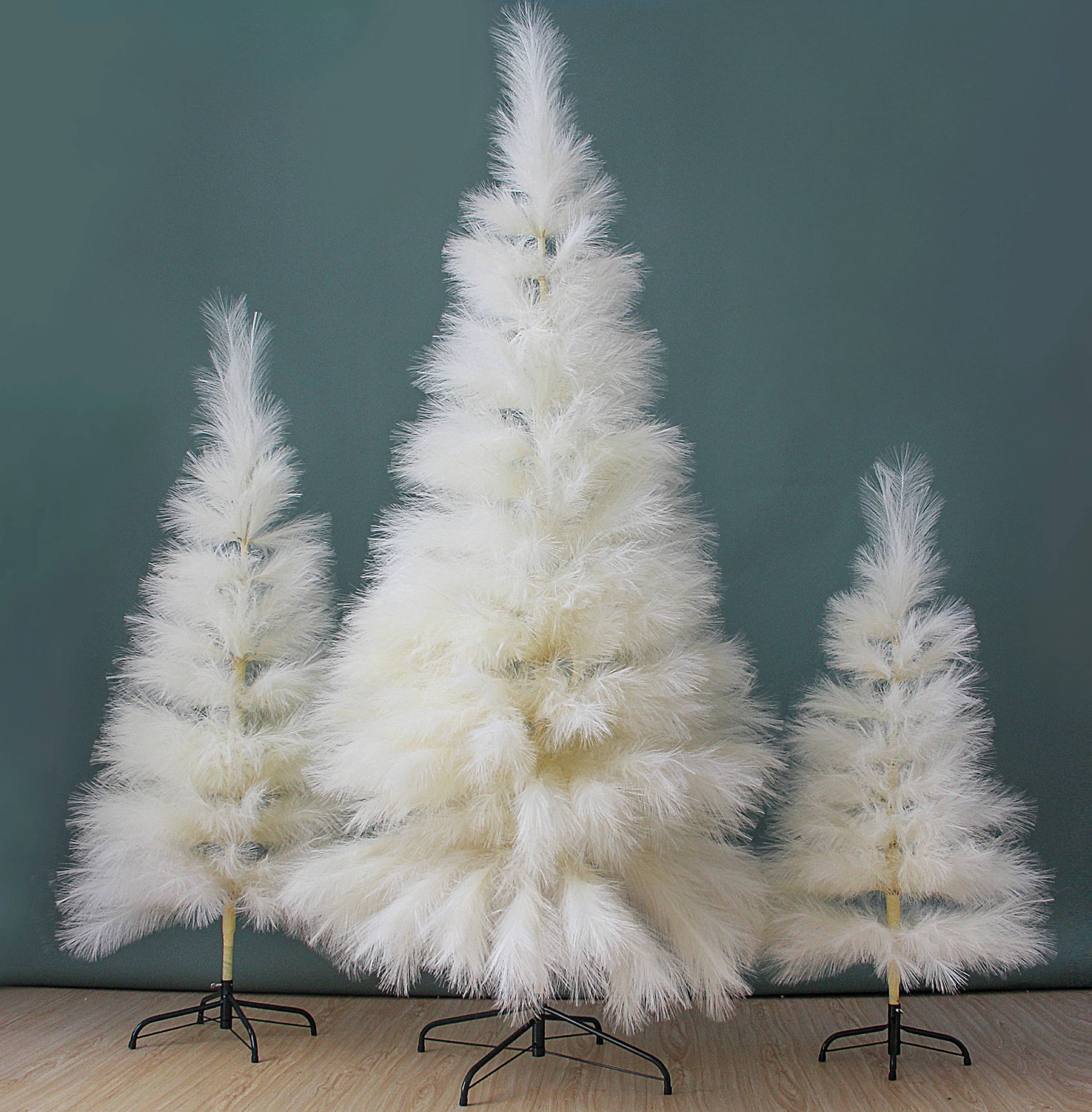 Cwpco – Engroshandel Kunstig plante – 3ft - 8ft Ren Hvid Luksus Kunstig Pampasgræs Træ1