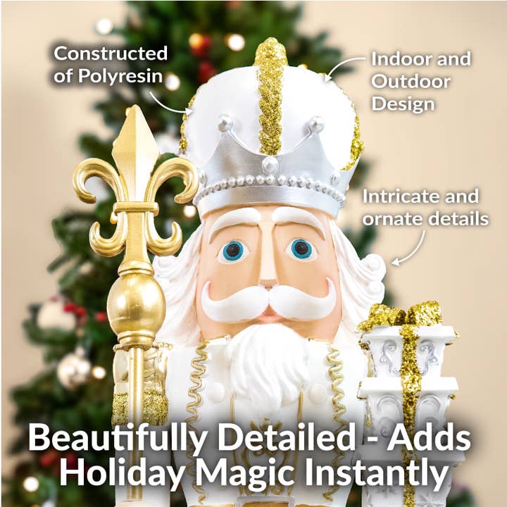 Sunnydaze Decor - Wholesale Holiday Nutcracker - Pierre the Fleur-de-Lis Christmas Nutcracker Statue - 47" H5