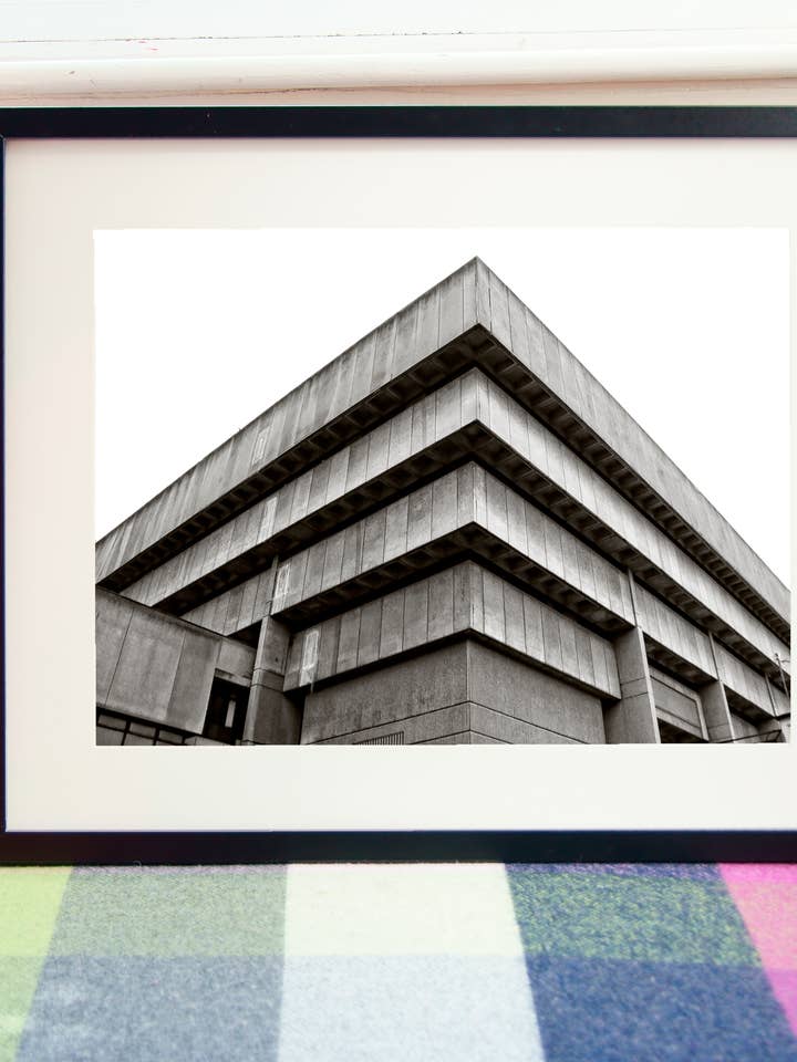 Stampa artistica della stampa The Birmingham Bold Brutalist Old Library per la vendita all'ingrosso da parte di Barmy Brummie