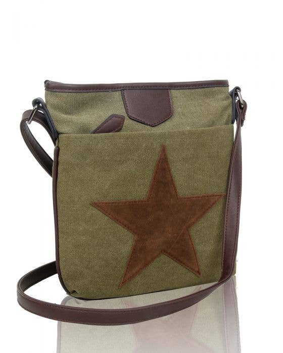 Ellas Trading – wholesale Shoulder bag – women's – Star Patterned Crossbody Bag Canvas 5