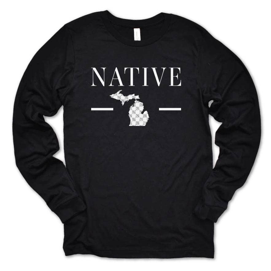 MICHIGAN VIBES - Wholesale Screen Printed T-Shirt - Unisex - Native One long sleeve tee3